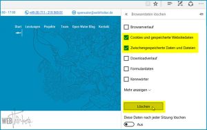Cache leeren Edge Computer 3